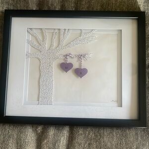 Wedding Art “M” and “K” 💜s on a tree